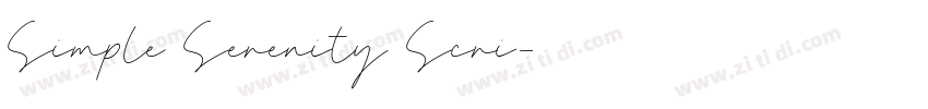 Simple Serenity Scri字体转换
